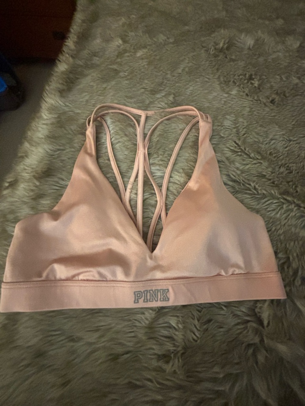PINK Victoria's Secret Light Blush Strappy Racerback Bralette